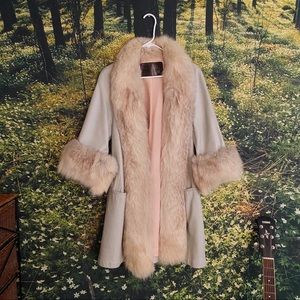 Dan Di Modes vintage genuine leather & fur jacket